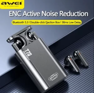 Игровые беспроводные наушники с ENC шумоподавлением AWEI T70