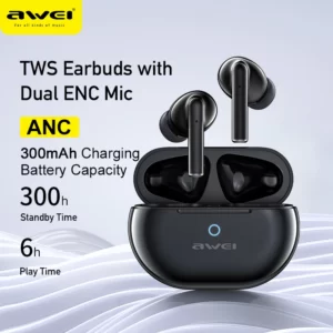 Беспроводные наушники с ANC и ENC шумоподавлением AWEI S1 PRO
