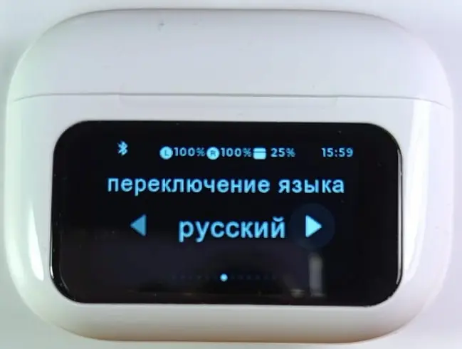 Беспроводные наушники с сенсорным экраном MIVO MT-15 - Язык