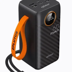 Внешний аккумулятор Eplutus EB‑602Q 60 000 мАч: быстрая зарядка 22.5W, 4 порта, фонарь — доставка по Королеву