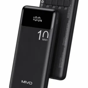 🔋 MIVO MB-111Q – Внешний аккумулятор 10000 мАч со встроенными кабелями и дисплеем