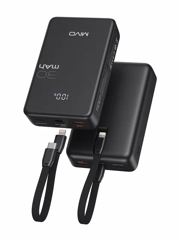 🔋 MIVO MB-311Q – Внешний аккумулятор 30000 мАч с тремя USB-портами